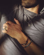 Model Wearing Chain Tag Necklace-5