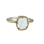 Crystal Quartz Stone Grounding Ring with Brass and Sterling Silver Finish-1