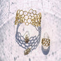 Honey Love Cuff - Brass and Crystals-3