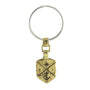 Brass Coat of Arms Key Fob - Front view-1