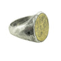 Men's Symbol Signet Ring in Silver and Brass-3